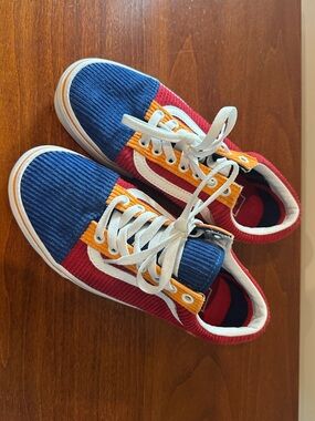 Vans Corduroy Sneakers - Blue/Red/Yellow
